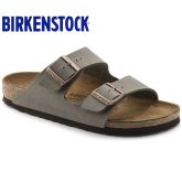 Birkenstock经典软木两扣凉拖鞋Arizona磨砂仿皮