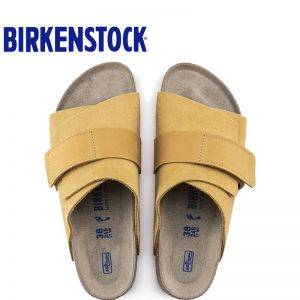 Birkenstock经典软木单扣凉拖男女同款牛皮绒面革拖鞋kyoto系列软木拖鞋软木拖鞋