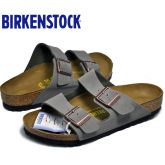 Birkenstock经典软木两扣凉拖鞋Arizona磨砂仿皮软木拖鞋