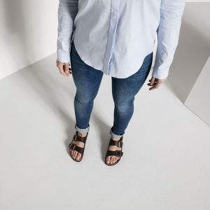 德国制造Birkenstock天然牛皮/光滑真皮休闲凉鞋经典Milano系踝凉鞋