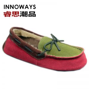 秋冬畅销女士加绒豆豆鞋流行多色/驾车鞋Rhein休闲鞋