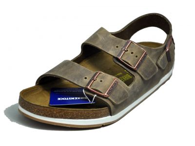 春夏新款Birkenstock/Milano天然真皮流行经典色耐磨橡胶底