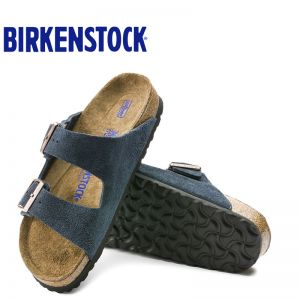 【软底】春夏全新款Birkenstock经典两扣凉拖Arizona牛反绒皮柔软鞋床软木拖鞋