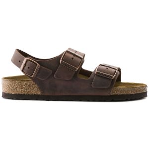 德国制造Birkenstock天然牛皮/光滑真皮休闲凉鞋经典Milano系踝凉鞋