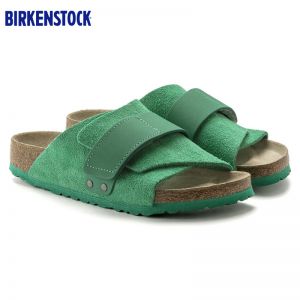Birkenstock经典软木单扣凉拖男女同款牛皮绒面革拖鞋kyoto系列软木拖鞋软木拖鞋