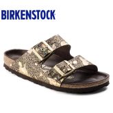 春夏新款Birkenstock牛皮两扣凉拖鞋Arizona金属光泽闪亮色软木拖鞋