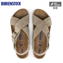 BIRKENSTOCK软底德国制造反绒牛皮后跟跘带交叉带时尚平跟软木鞋床凉鞋Tulum