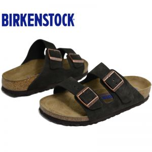 【软底】春夏全新款Birkenstock经典两扣凉拖Arizona牛反绒皮柔软鞋床软木拖鞋
