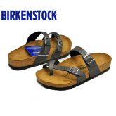 新款Birkenstock软木套趾凉拖Mayari仿普拉皮革纹理软木拖鞋