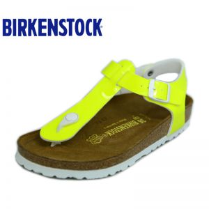 德国Birkenstock Kairo荧光漆皮人字拖系踝凉鞋