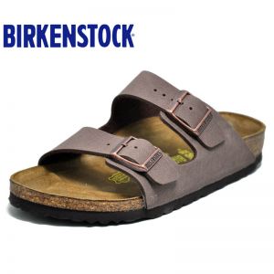 Birkenstock经典软木两扣凉拖鞋Arizona磨砂仿皮软木拖鞋