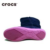 Crocs女靴子保暖秋冬季卡骆驰阿瑞安娜麂皮平底中筒时装靴|14685