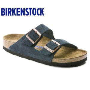 【软底】春夏全新款Birkenstock经典两扣凉拖Arizona牛反绒皮柔软鞋床软木拖鞋