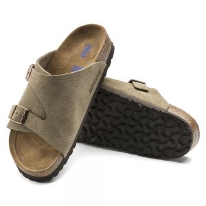 【软底】Birkenstock Zuerich苏黎世经典牛反绒皮凉拖柔软鞋床软木拖鞋