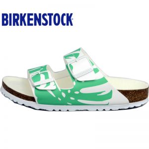 BIRKENSTOCK 平底凉拖男女款时尚龟背竹图案软木拖鞋Arizona软木拖鞋
