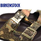 春夏新款Birkenstock牛皮两扣凉拖鞋Arizona金属光泽闪亮色软木拖鞋