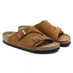 【软底】Birkenstock Zuerich苏黎世经典牛反绒皮凉拖柔软鞋床软木拖鞋
