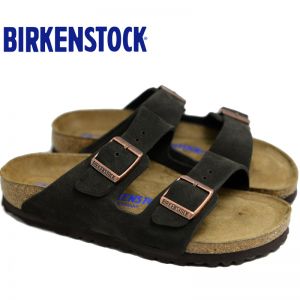 【软底】春夏全新款Birkenstock经典两扣凉拖Arizona牛反绒皮柔软鞋床软木拖鞋