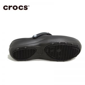Crocs卡洛驰防滑工作鞋 医生鞋 护士鞋 工作玛希黑色/白色10876 Mercy Work