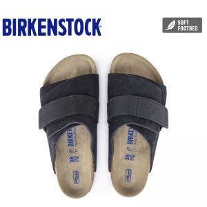 Birkenstock经典软木单扣凉拖男女同款牛皮绒面革拖鞋kyoto系列软木拖鞋软木拖鞋