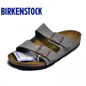 Birkenstock经典软木两扣凉拖鞋Arizona磨砂仿皮软木拖鞋