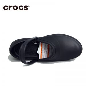 Crocs卡洛驰防滑工作鞋 医生鞋 护士鞋 工作玛希黑色/白色10876 Mercy Work