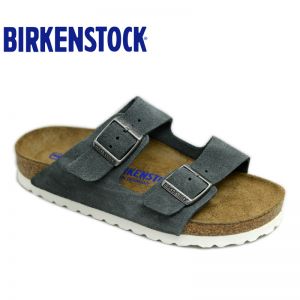 【软底】春夏全新款Birkenstock经典两扣凉拖Arizona牛反绒皮柔软鞋床软木拖鞋