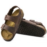 德国制造Birkenstock天然牛皮/光滑真皮休闲凉鞋经典Milano系踝凉鞋