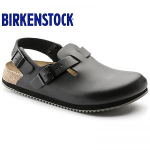 经典热销Birkenstock专业防滑工作包头鞋/厨师鞋职业鞋Tokio光滑牛皮黑色/白色