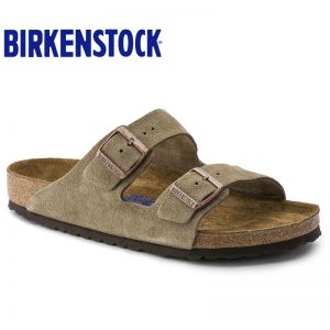 【软底】春夏全新款Birkenstock经典两扣凉拖Arizona牛反绒皮柔软鞋床软木拖鞋