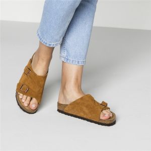 【软底】Birkenstock Zuerich苏黎世经典牛反绒皮凉拖柔软鞋床软木拖鞋