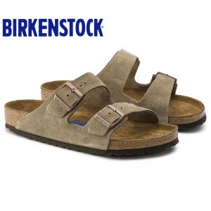 【软底】春夏全新款Birkenstock经典两扣凉拖Arizona牛反绒皮柔软鞋床软木拖鞋