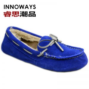 秋冬畅销女士加绒豆豆鞋流行多色/驾车鞋Rhein休闲鞋