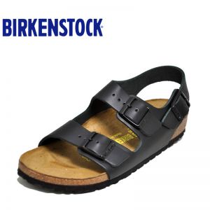 德国制造Birkenstock天然牛皮/光滑真皮休闲凉鞋经典Milano系踝凉鞋