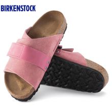 Birkenstock经典软木单扣凉拖男女同款牛皮绒面革拖鞋kyoto系列软木拖鞋软木拖鞋