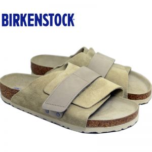 Birkenstock经典软木单扣凉拖男女同款牛皮绒面革拖鞋kyoto系列软木拖鞋软木拖鞋