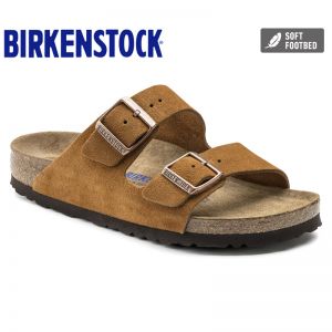 【软底】春夏全新款Birkenstock经典两扣凉拖Arizona牛反绒皮柔软鞋床软木拖鞋