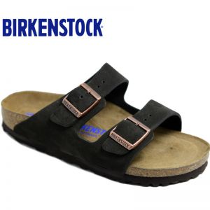 【软底】春夏全新款Birkenstock经典两扣凉拖Arizona牛反绒皮柔软鞋床软木拖鞋
