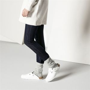 经典热销明星同款德国制造Birkenstock经典Boston光滑牛皮包头鞋流行色