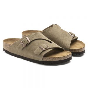 【软底】Birkenstock Zuerich苏黎世经典牛反绒皮凉拖柔软鞋床软木拖鞋