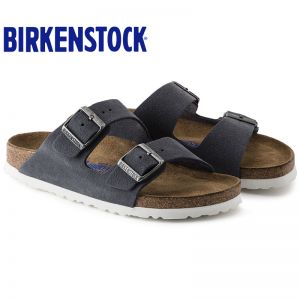 【软底】春夏全新款Birkenstock经典两扣凉拖Arizona牛反绒皮柔软鞋床软木拖鞋