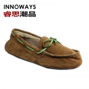 秋冬畅销女士加绒豆豆鞋流行多色/驾车鞋Rhein休闲鞋