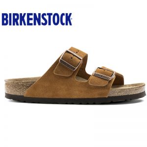 【软底】春夏全新款Birkenstock经典两扣凉拖Arizona牛反绒皮柔软鞋床软木拖鞋