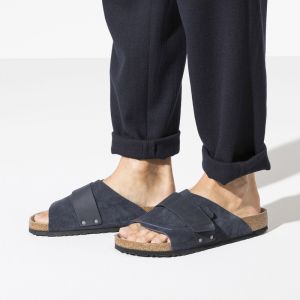 Birkenstock经典软木单扣凉拖男女同款牛皮绒面革拖鞋kyoto系列软木拖鞋软木拖鞋