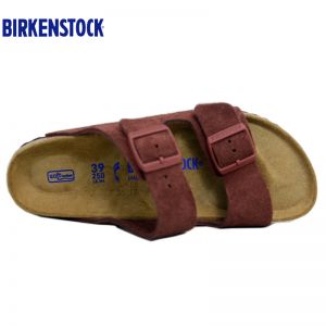 【软底】春夏全新款Birkenstock经典两扣凉拖Arizona牛反绒皮柔软鞋床软木拖鞋