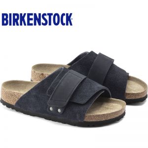 Birkenstock经典软木单扣凉拖男女同款牛皮绒面革拖鞋kyoto系列软木拖鞋软木拖鞋