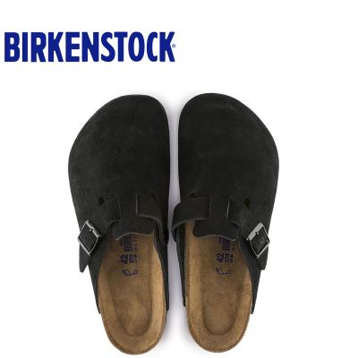 【软底】Birkenstock春夏新款经典包头鞋牛反毛皮Boston柔软鞋床全新色