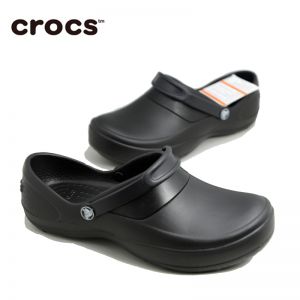 Crocs卡洛驰防滑工作鞋 医生鞋 护士鞋 工作玛希黑色/白色10876 Mercy Work