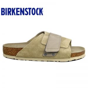 Birkenstock经典软木单扣凉拖男女同款牛皮绒面革拖鞋kyoto系列软木拖鞋软木拖鞋