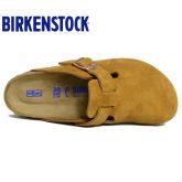 【软底】Birkenstock春夏新款经典包头鞋牛反毛皮Boston柔软鞋床全新色